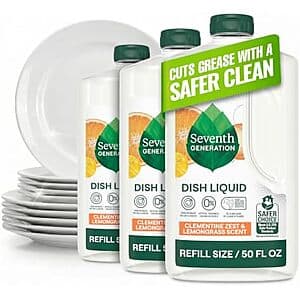 Select Accts: 3-Pk 50-Oz Seventh Generation Dish Liquid Refill $10.75 w/ S&S