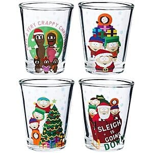 4-Piece 1.5-Oz Silver Buffalo South Park: Christmas Group Shot Glass Set $4.10
