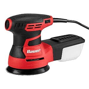 BAUER 5" 2.8 Amp Random Orbit Palm Sander $15 (In-Store or Online w/ $7 S/H)