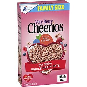 18.6-Oz Cheerios Breakfast Cereal (Very Berry) $2.65 w/ Subscribe & Save