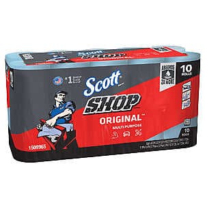 Costco Members: 10-Count Scott Shop Towels (Original Multi-Purpose, Blue) $16 + Free Shipping