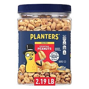 35-Ounce Planters Salted Cocktail Peanuts $4.90 w/ Subscribe & Save