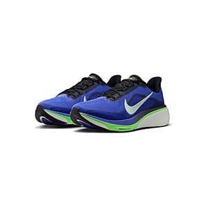 Nike Men's Pegasus 42 running sneaker in sapphire blue and white colorway, shown from a side angle.