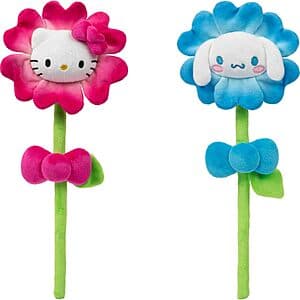 2-Pk 14" Jazwares Hello Kitty & Cinnamoroll Plush Flowers $6