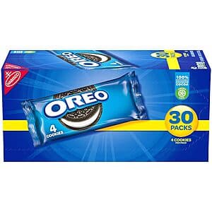 Select Accts: 30-Pk 1.59-oz Oreo Chocolate Sandwich Cookies (Snack Size) $7.45 w/ S&S