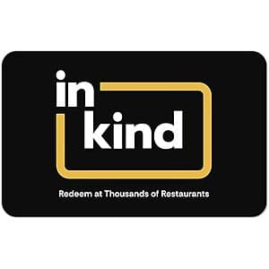 $100 inKind Restaurant eGift Card (various designs) $70