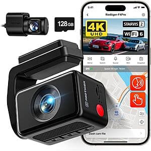 REDTIGER F4 Pro Dash Cam 4K Front/1080p Rear w/ STARVIS 2 Sensor & Touch Screen $102.60 + Free Shipping
