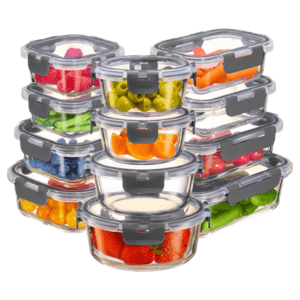12-Piece FineDine Glass Storage Containers w/ Lids $25 + Free Shipping