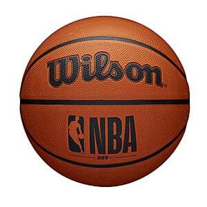 WILSON NBA DRV Series brown basketball, Size 5 with 27.5" circumference.