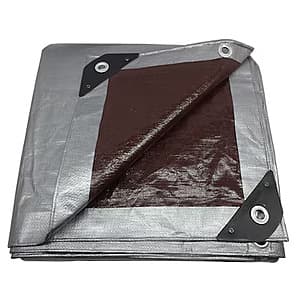 Project Source Waterproof Tarp: 8' x 10' 10-Mil (Silver & Brown): 3 for $21 or 1 for $10 + Free Pickup