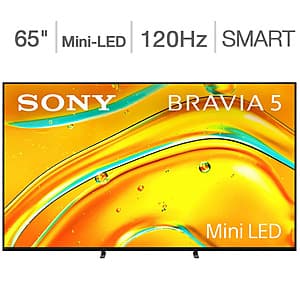 Costco Members: 65" Sony BRAVIA 5 4K UHD 120Hz Mini LED Smart Google TV $700 + Free S&H