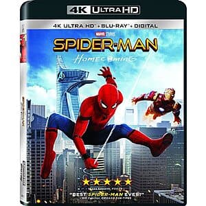 Spider-Man: Homecoming (4K UHD + Blu-ray) $13.30