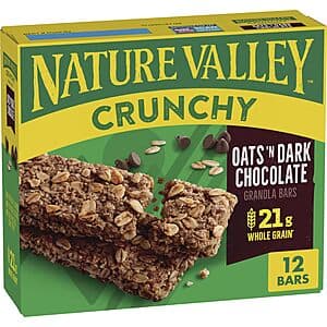 12-Ct Nature Valley Crunchy Granola Bars (Oats 'n Dark Chocolate, 8.94oz Total) $2.10 w S&S & More