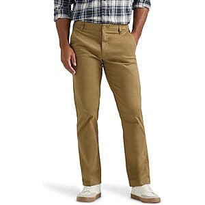 Lee Men's Extreme Motion Flat Front Regular Straight Pant (Various Colors) From $16