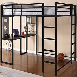 DHP Abode Metal Loft Bed w/ Desk (Full) $120 + Free Shipping