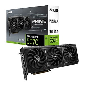ASUS GeForce RTX 5070 Prime Triple Fan 12GB GDDR7 PCIe 5.0 Graphics Card $500 + Free Store Pickup Only