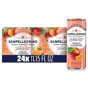 Select Accts: 24-Pk 11.15-Oz Sanpellegrino Zero Sparkling Drink (Peach Clementine) $12.60 w/ S&S