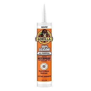 10-Oz Gorilla Waterproof Caulk & Seal 100% Silicone Sealant (White) $5.85