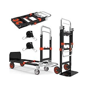 Doerpuz 3-in-1 Convertible Folding Hand Truck (Supports 500 Lbs) $69 + Free S&H w/ Prime