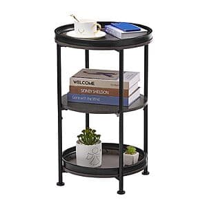 Prime Members: 3-Tier Dulcii Steel Frame 15" Round Side Table $21.40 + Free Shipping