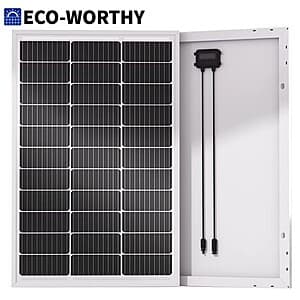 100W ECO-WORTHY 18V Monocrystalline Solar Panel $32.60 + Free S&H