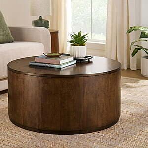 Better Homes & Gardens Miller Drum Coffee Table (Walnut or Black) $71 + Free S&H