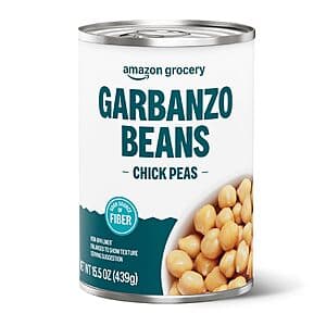 15.5-Oz Amazon Grocery Canned Garbanzo Beans 4 for $2.70 w/ S&S