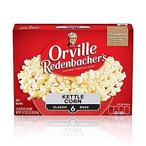 Select Accts: 6-Pk 3.28-Oz Orville Redenbacher's Microwave Popcorn (Kettle Corn) $3.20 w/ Subscribe & Save