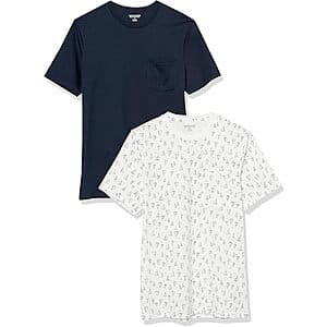 2-Pk Amazon Essentials Men's Slim-Fit Crewneck Pocket T-Shirts (Limited Sizes) $4.65