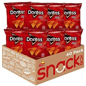 40-Pack 1-Oz Doritos Nacho Cheese Flavored Tortilla Chips $11.90 w/ Subscribe & Save