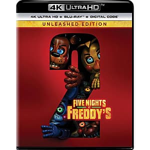 Five Nights at Freddy's 2 movie case for 4K Ultra HD, Blu-ray, and Digital formats.