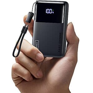 INIU Slimmest 10000mAh 45W PD Portable USB-C Charger $13.75