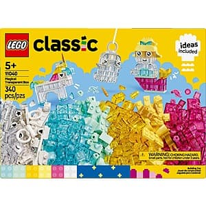 Select Locations: 340-Pc LEGO Classic Magical Transparent Box $12.50 & More + Free Pickup