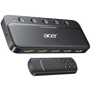 Acer 5-in-1 HDMI 2.0 4K@60Hz Switch w/ Remote $16.50