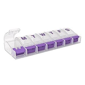 EZY DOSE Weekly / 7-Day Pill Case w/ Push-Button Compartments $2.25 w/ Subscribe & Save