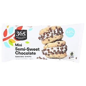 12-Oz 365 by Whole Foods Market Semisweet Mini Chocolate Chips Bag $2.50