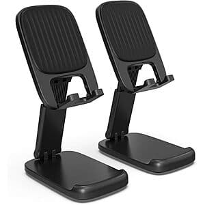 2-Pack Nknzly Foldable & Adjustable Phone Stands $8