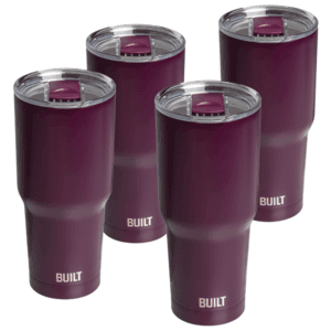4-Pack 30-Oz BUILT Double Wall Insulated 18/8 SS Tumbler w/ Lid (Grape Wine) $15 + Free Shipping