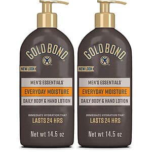 2-Pack 14.5-Oz Gold Bond Men's Essentials Everyday Moisture Body & Hand Lotion $11.40 w/ S&S