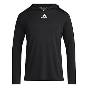 adidas Men's D4T Long Sleeve Lightweight Hoodie (Black) $19 + Free S&H