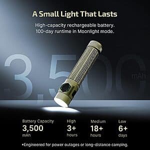 Olight BatonUltra EDC 1800-Lumens Rechargeable Pocket Flash Light (Olive Green) $70 + Free S&H