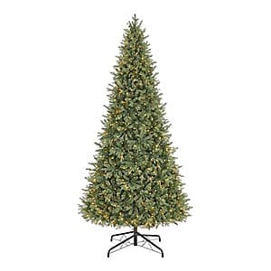 9' Home Accents Holiday Nostalgic Noble Fir LED Pre-Lit Christmas Tree T19 $88 + Free Shipping