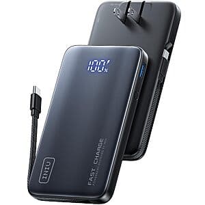 INIU 10,000mAh 3-in-1 Portable Wall Charger / Power Bank w/ 45W USB C $21.60 + Free Shipping