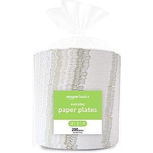 200-Ct 8.62" Amazon Basics Everyday Paper Plates $8.60 w/ Subscribe & Save