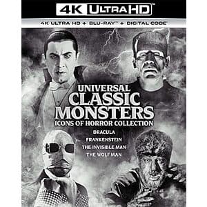 Universal Classic Monsters: Icons of Horror (4K UHD + Blu-ray + Digital 4K) $30