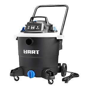12-Gal Hart 6 Peak HP Wet/Dry Vacuum w/ 7' Hose, Accessories & Blower Function $50 + Free S&H
