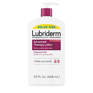 Select Accts: 32-Oz Lubriderm Advanced Therapy Fragrance-Free Hand & Body Lotion $8.75 w/ S&S