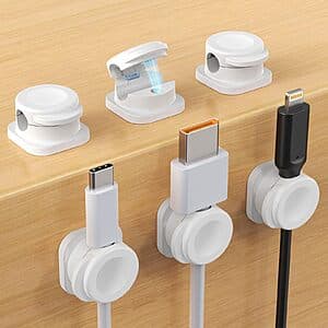 6-Pack TIKIWIK Magnetic Cord Organizer/Cable Clips $3.80
