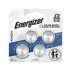 4-Pk Energizer 3V CR2032 Lithium Coin Batteries $3.50 Free S&H w/ Amazon Prime