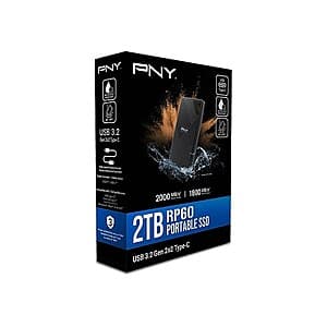 2TB PNY RP60 Portable USB 3.2 Gen 2x2 Type-C Solid State Drive SSD $160 + Free S&H